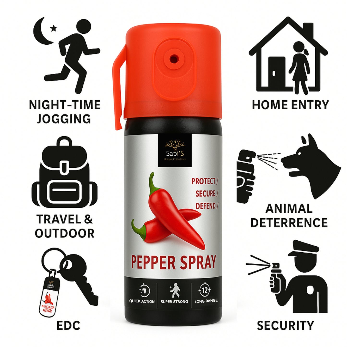 Sapi'S Self Defence Pepper Spray 55 ml