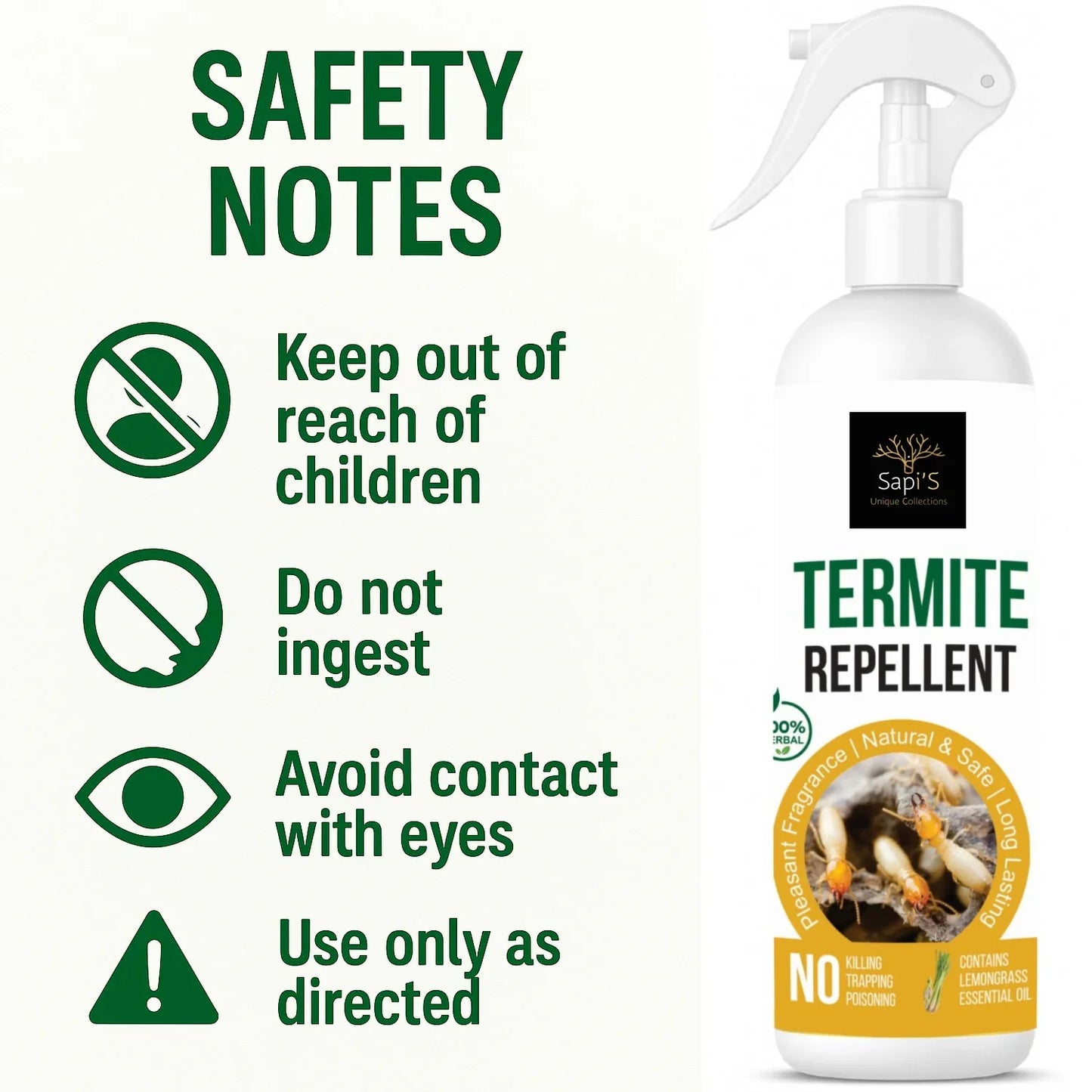 Sapi'S Termite Repellent Spray 200 ml Pack of 1 - Sapi'S Crafterina