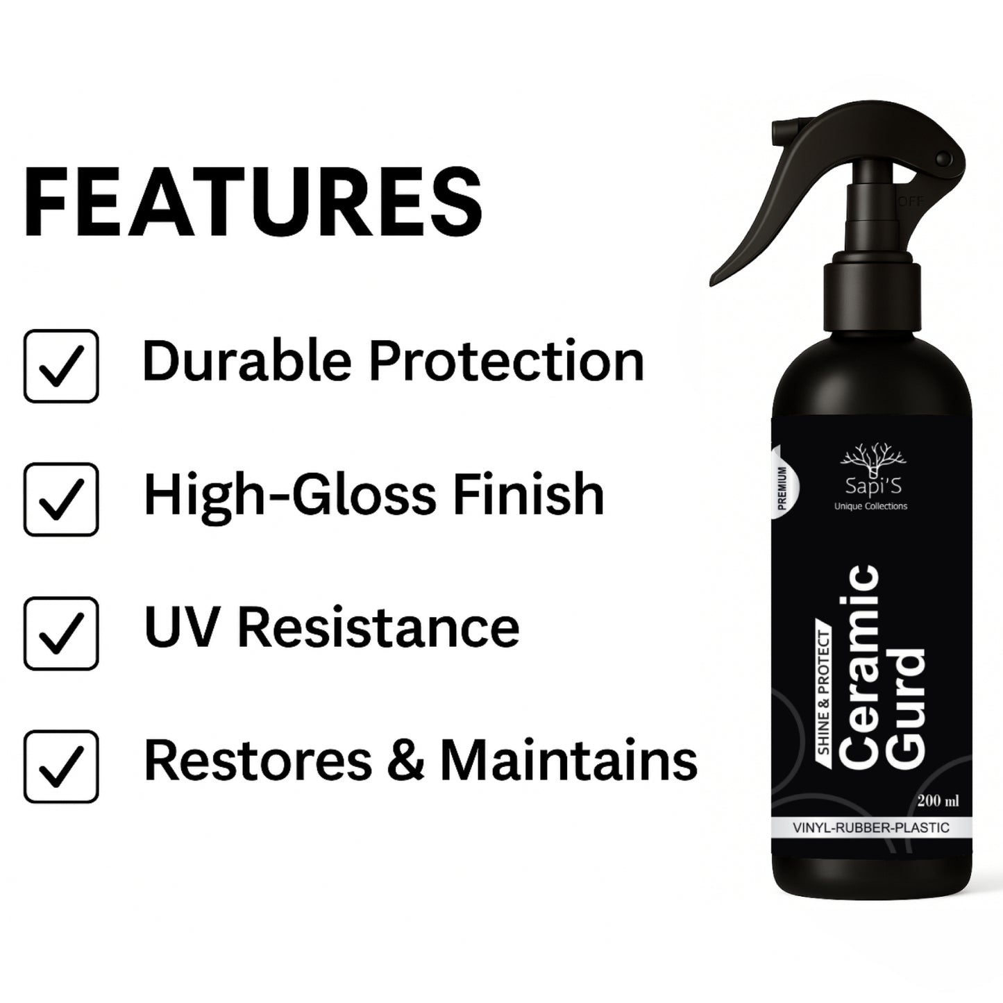 Sapi'S Ceramic Gaurd For Car, 200 ml Pack of 1