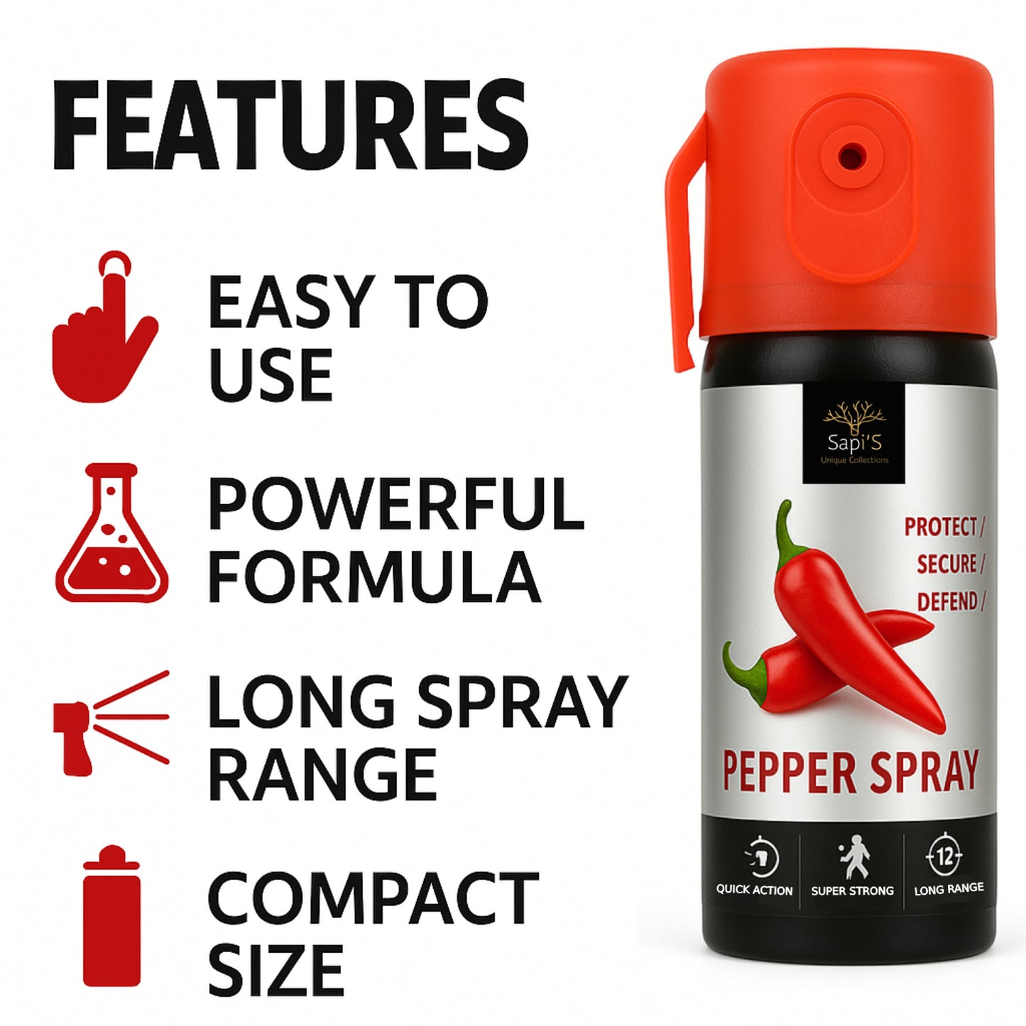 Sapi'S Self Defence Pepper Spray 55 ml