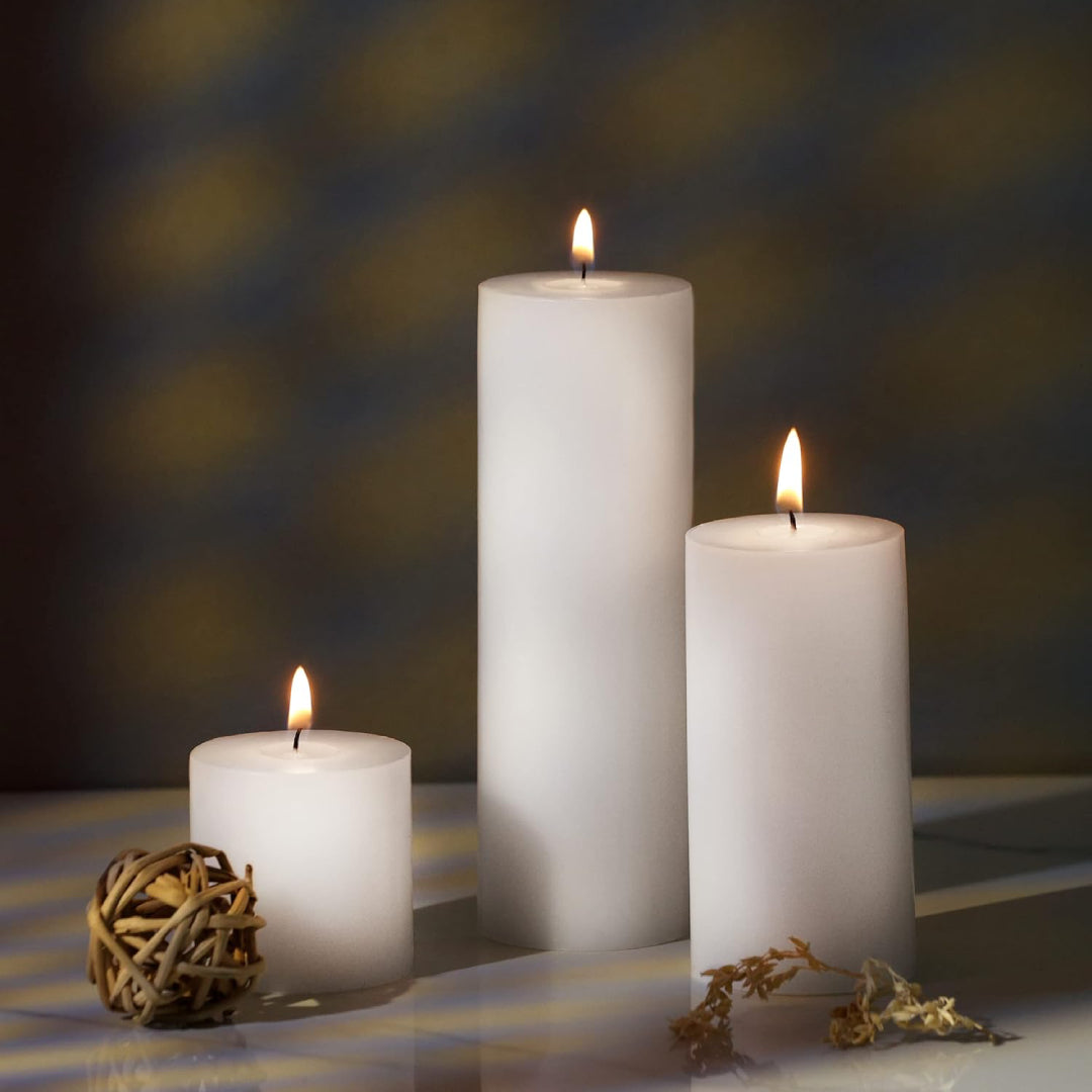 Sapi'S Pillar Candle Set of 3, 2x2, 2x4, 2x6 (Inches)
