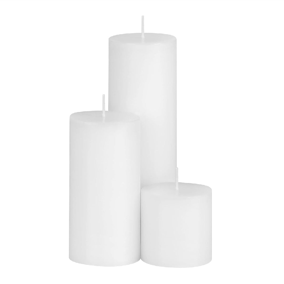 Sapi'S Pillar Candle Set of 3, 2x2, 2x4, 2x6 (Inches)