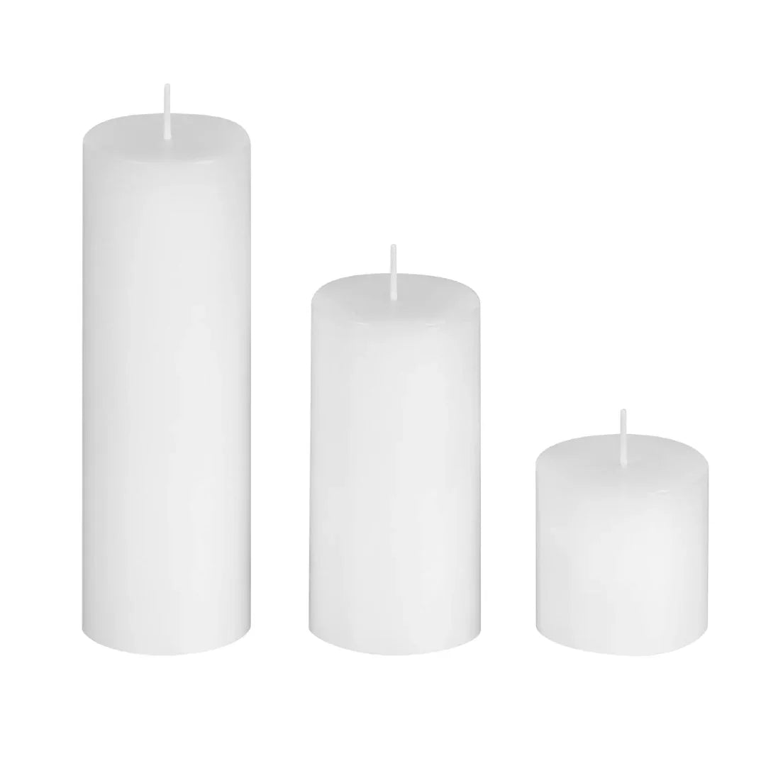 Sapi'S Pillar Candle Set of 3, 2x2, 2x4, 2x6 (Inches) - Sapi'S Crafterina