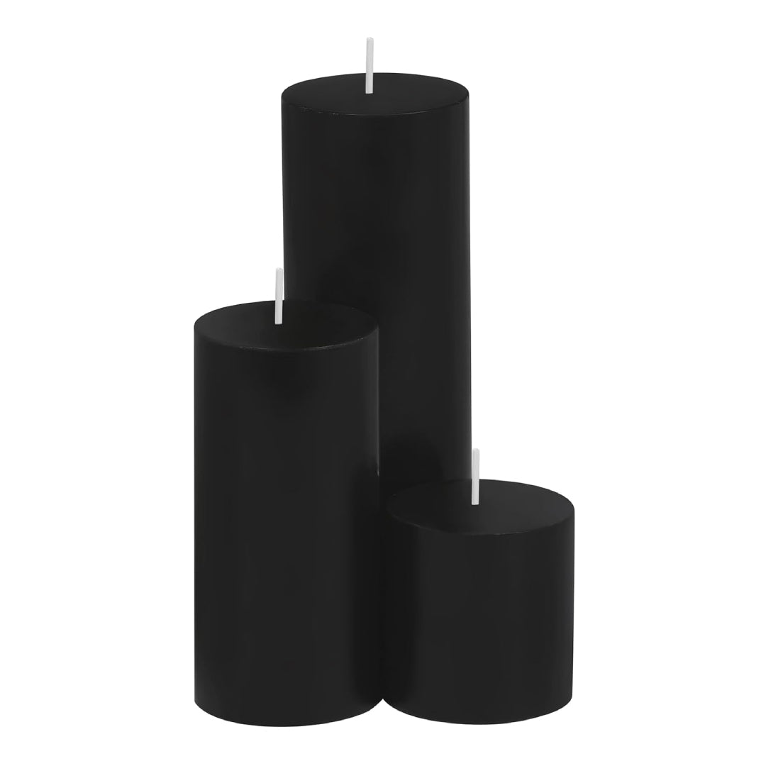 Sapi'S Pillar Candle Set of 3, 2x2, 2x4, 2x6 (Inches)