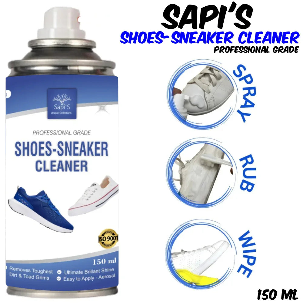 Sapi’S Professional Shoes & Sneaker Cleaner Spray – 150ml | Instant Dirt & Stain Remover - Sapi'S Crafterina
