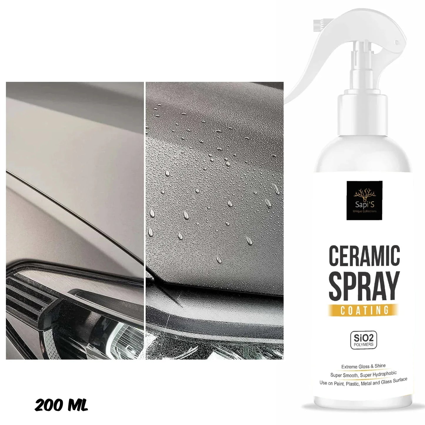 Sapi’S Ceramic Spray Coating – 200 ml | High Gloss & 9H Protection - Sapi'S Crafterina