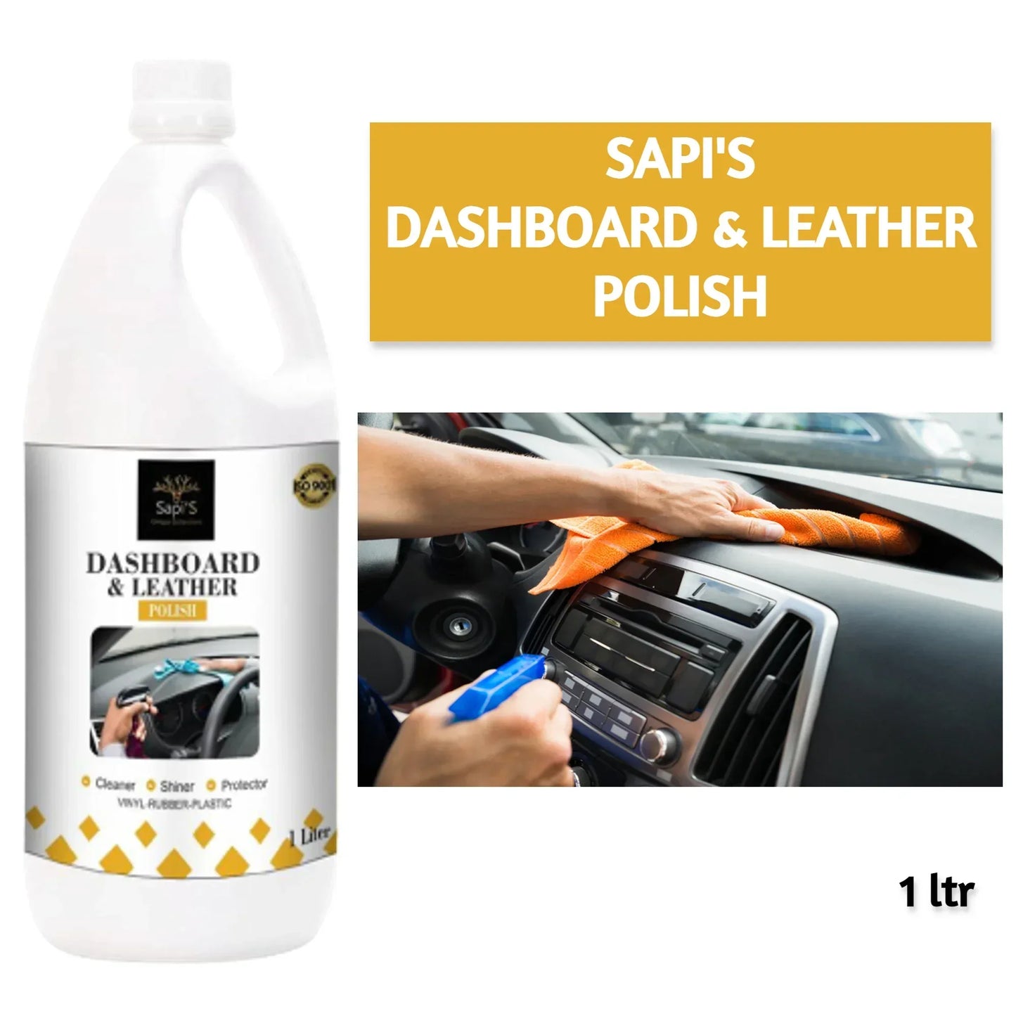 Sapi’s Dashboard Lather Polish – 1 Litre | Shine & Protect Car Interiors - Sapi'S Crafterina