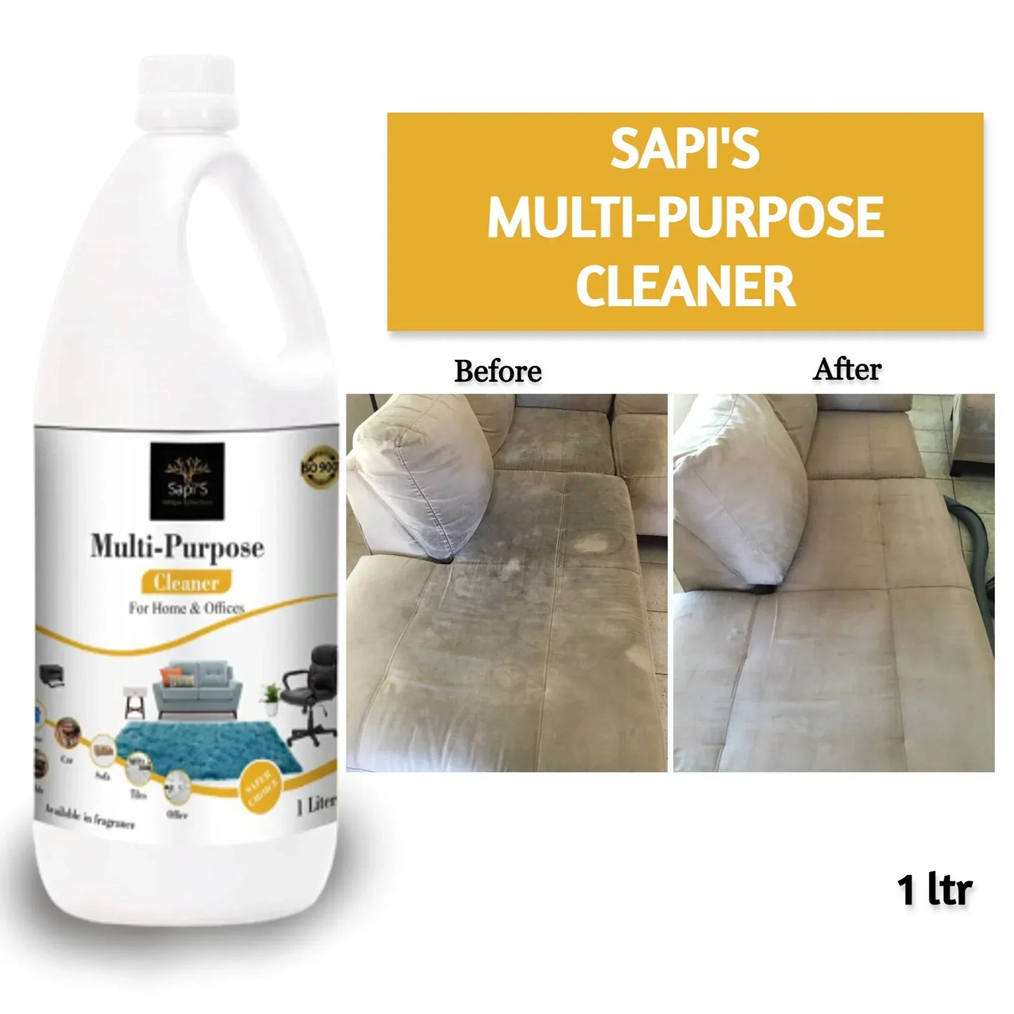 Sapi’s Multi-Purpose Cleaner – 1 Litre | Deep Clean for Home, Car & Office - Sapi'S Crafterina