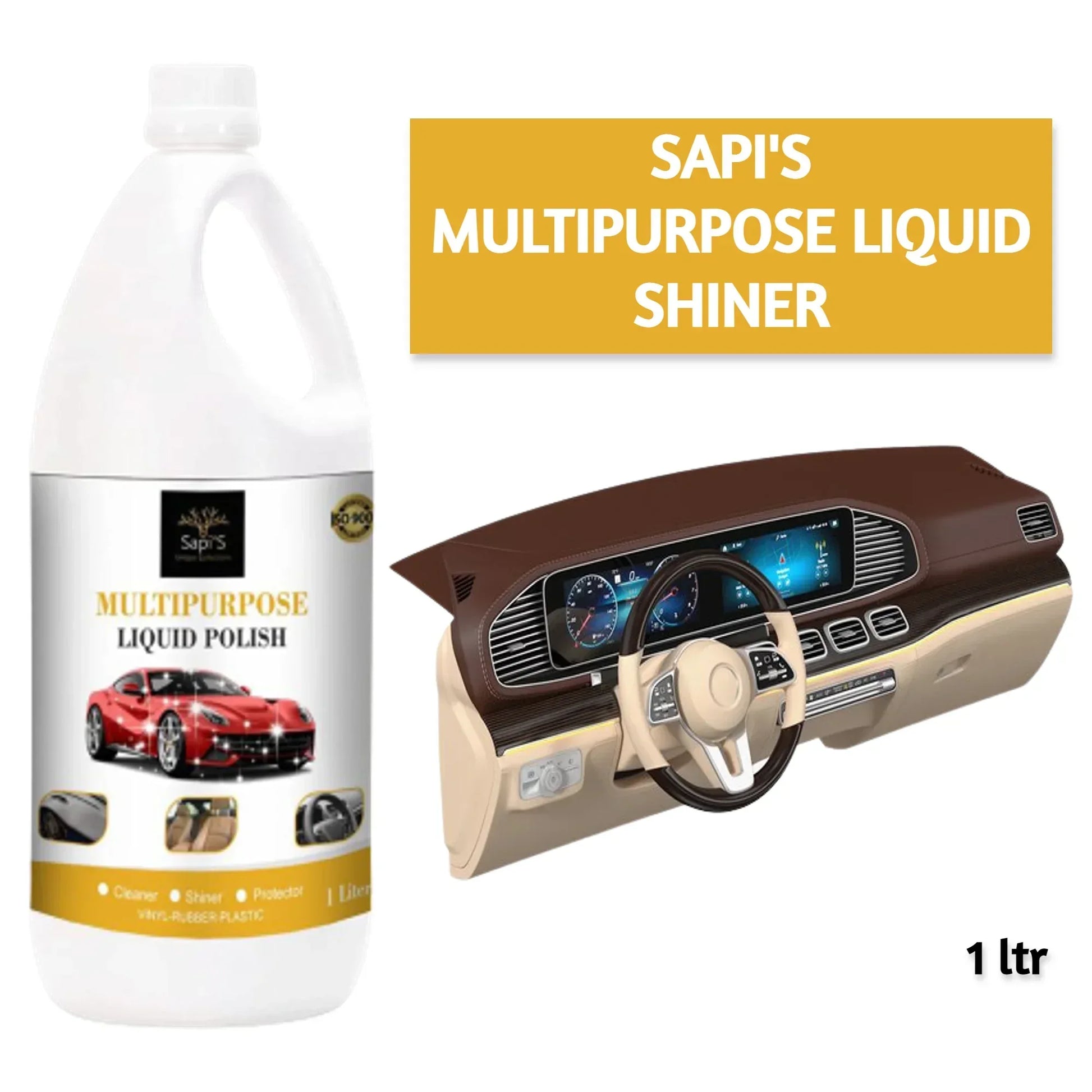 Sapi’s Multipurpose Liquid Shiner – 1 Litre | Shine & Protect All Surfaces - Sapi'S Crafterina