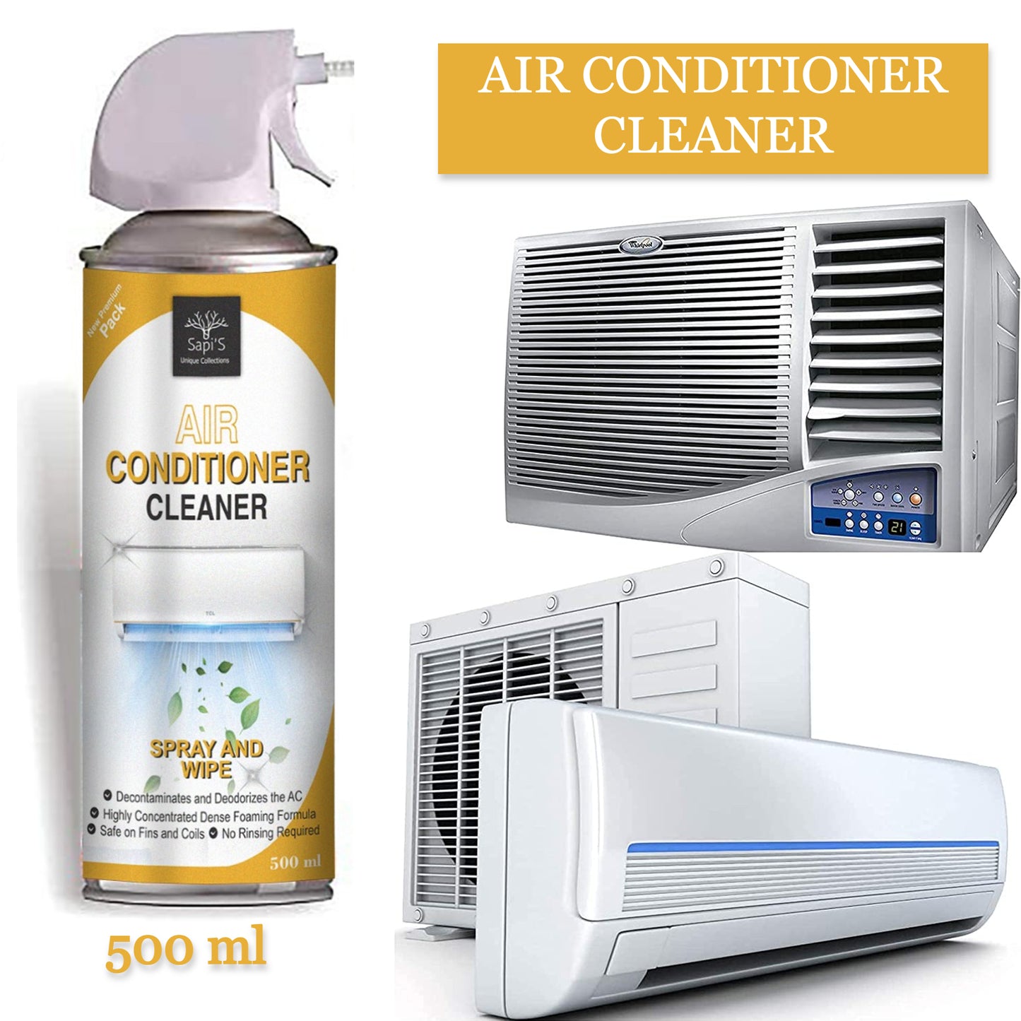 Sapi’s Air Conditioner Cleaner – 500ml | Deep Clean & Fresh Air - Sapi'S Crafterina