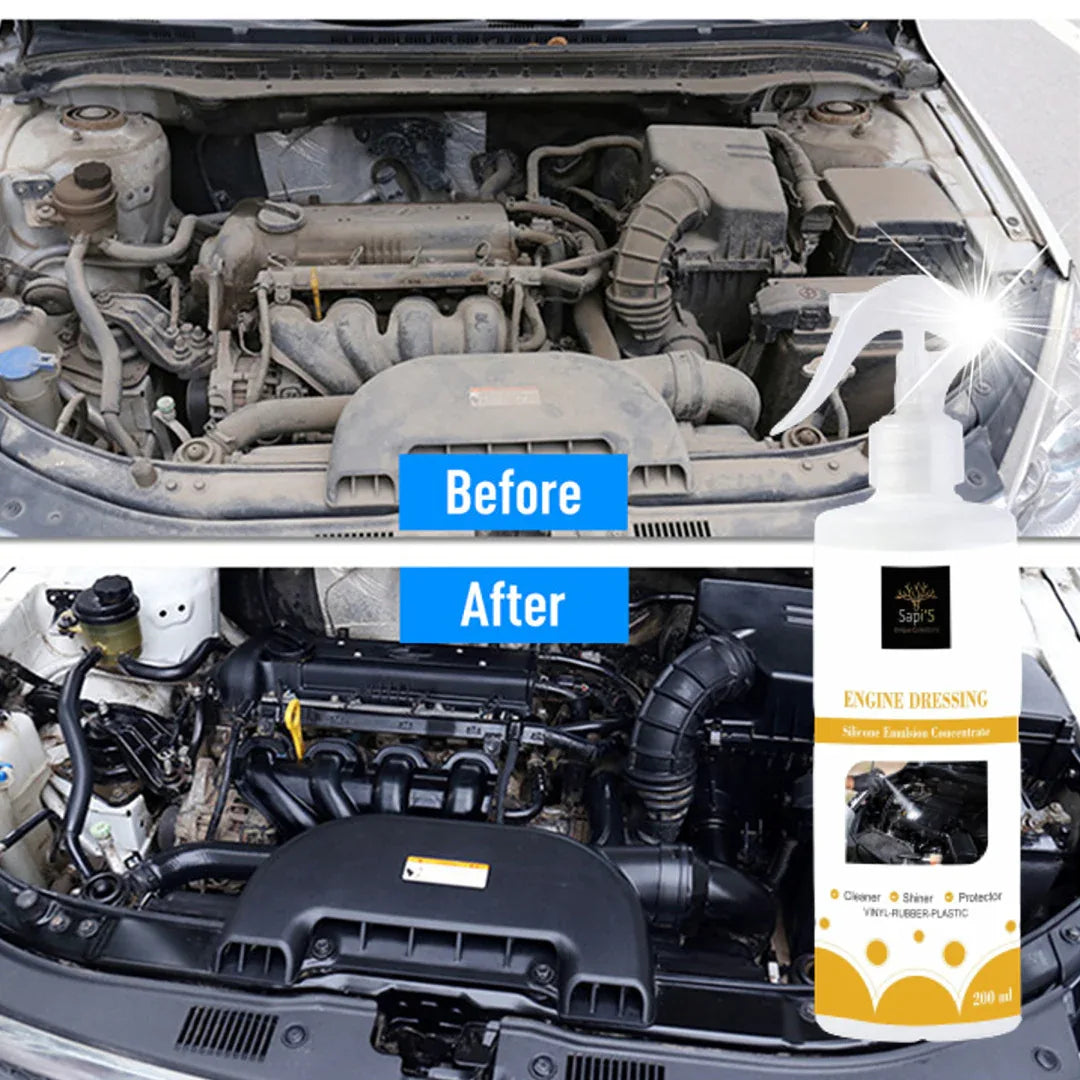 Sapi’S Engine Dressing – 200 ml | Silicone Emulsion Shine & Protection for Vinyl, Rubber & Plastic - Sapi'S Crafterina