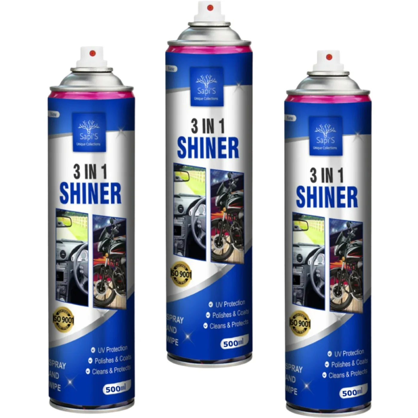 Sapi’s 3-in-1 Shiner – 500ml | Clean, Shine & Protect Surfaces - Sapi'S Crafterina