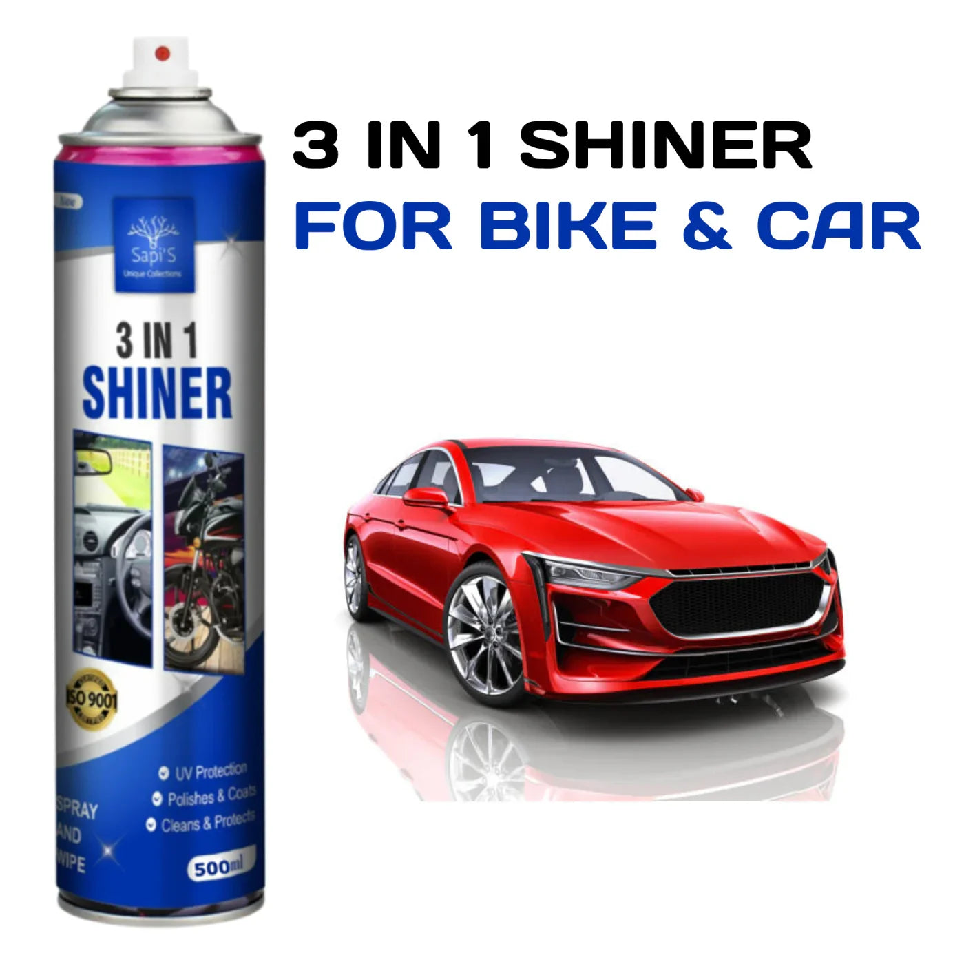 Sapi’s 3-in-1 Shiner – 500ml | Clean, Shine & Protect Surfaces - Sapi'S Crafterina