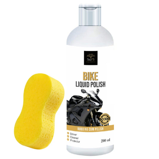 Sapi’S Bike Liquid Polish with Sponge – Rubbing Cum Polish | Shiner, Cleaner & Protector | 200 ml - Sapi'S Crafterina