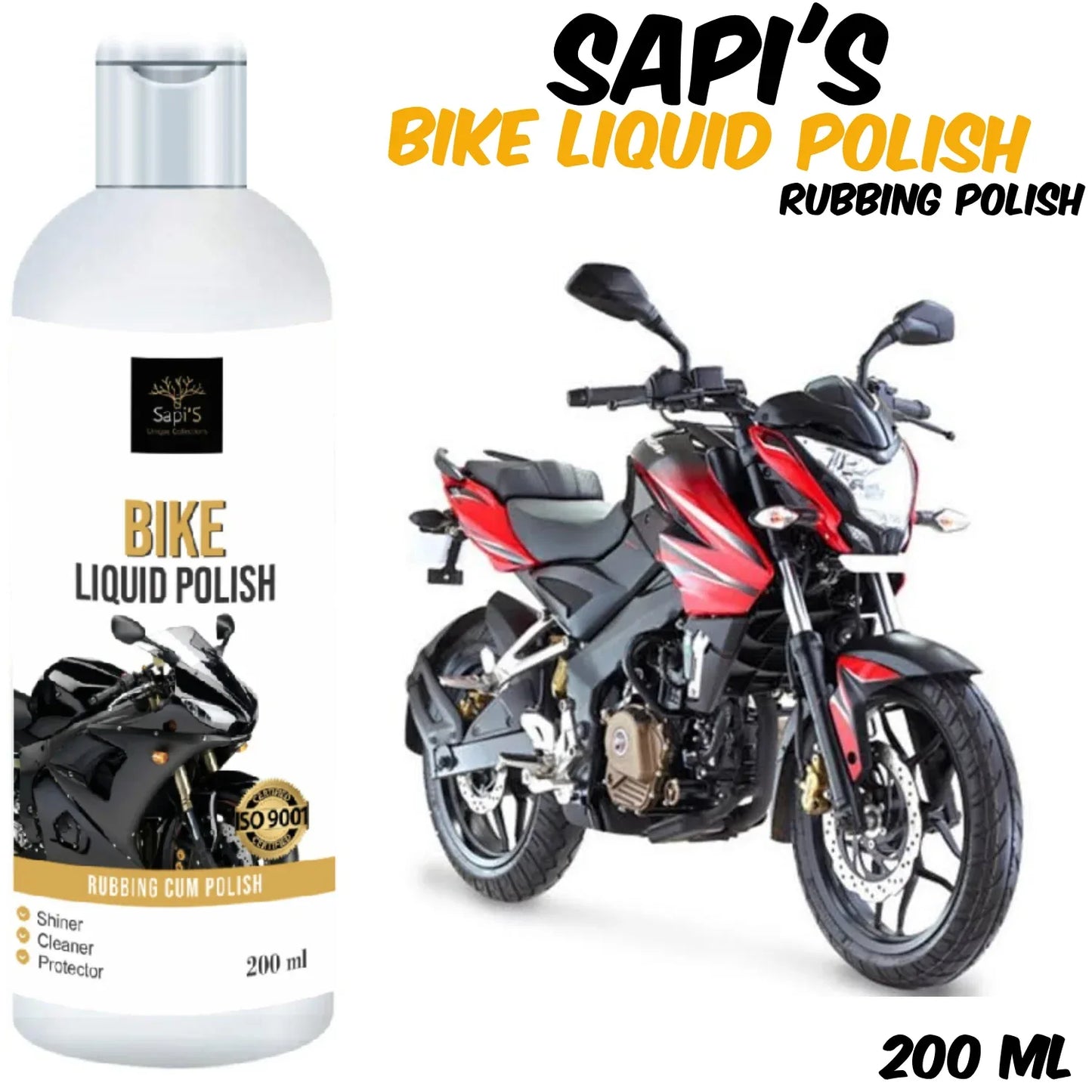 Sapi’s Bike Liquid Polish – 200ml | Shine & Protect Your Ride - Sapi'S Crafterina