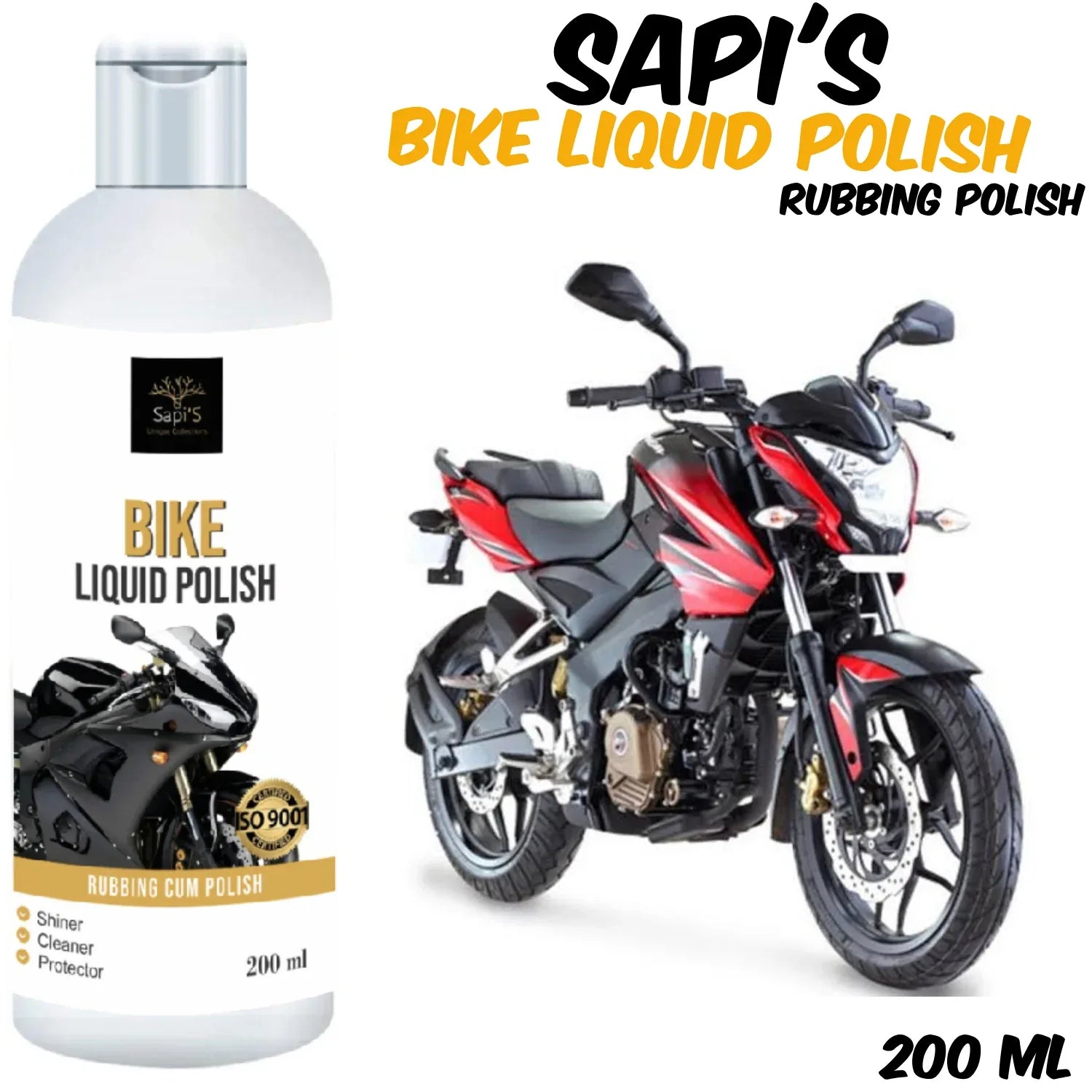 Sapi’s Bike Liquid Polish – 200ml | Shine & Protect Your Ride - Sapi'S Crafterina
