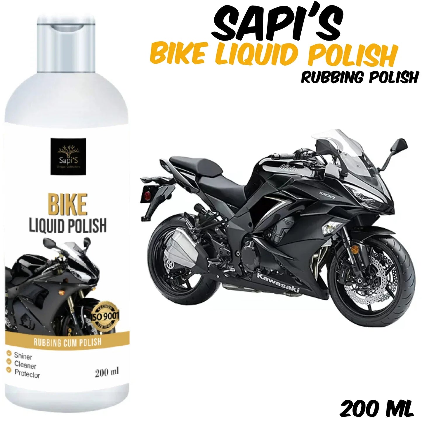 Sapi’s Bike Liquid Polish – 200ml | Shine & Protect Your Ride - Sapi'S Crafterina