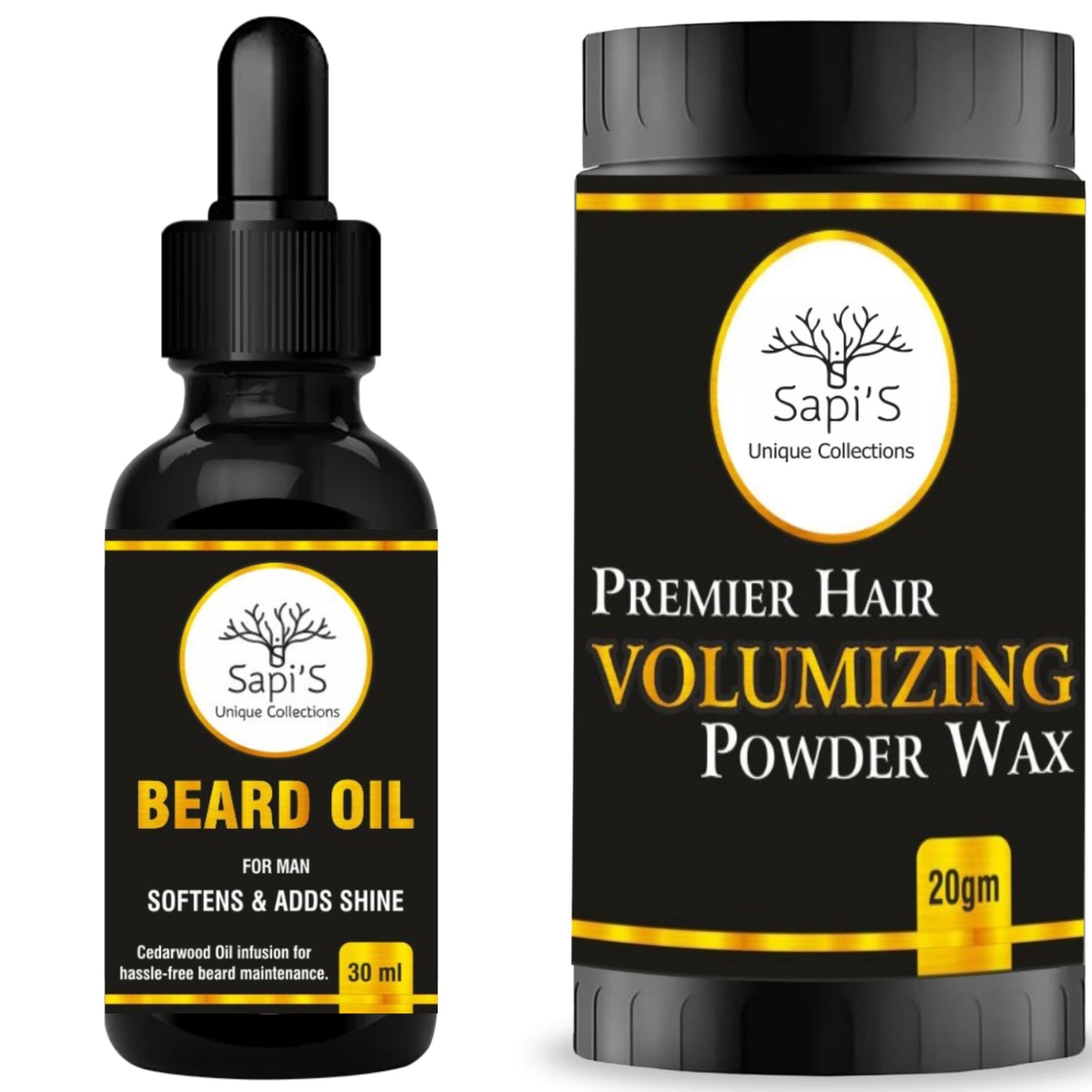 Sapi’S Beard Oil for Men – Cedarwood Infused | Softens, Nourishes & Adds Shine (30ml) - Sapi'S Crafterina