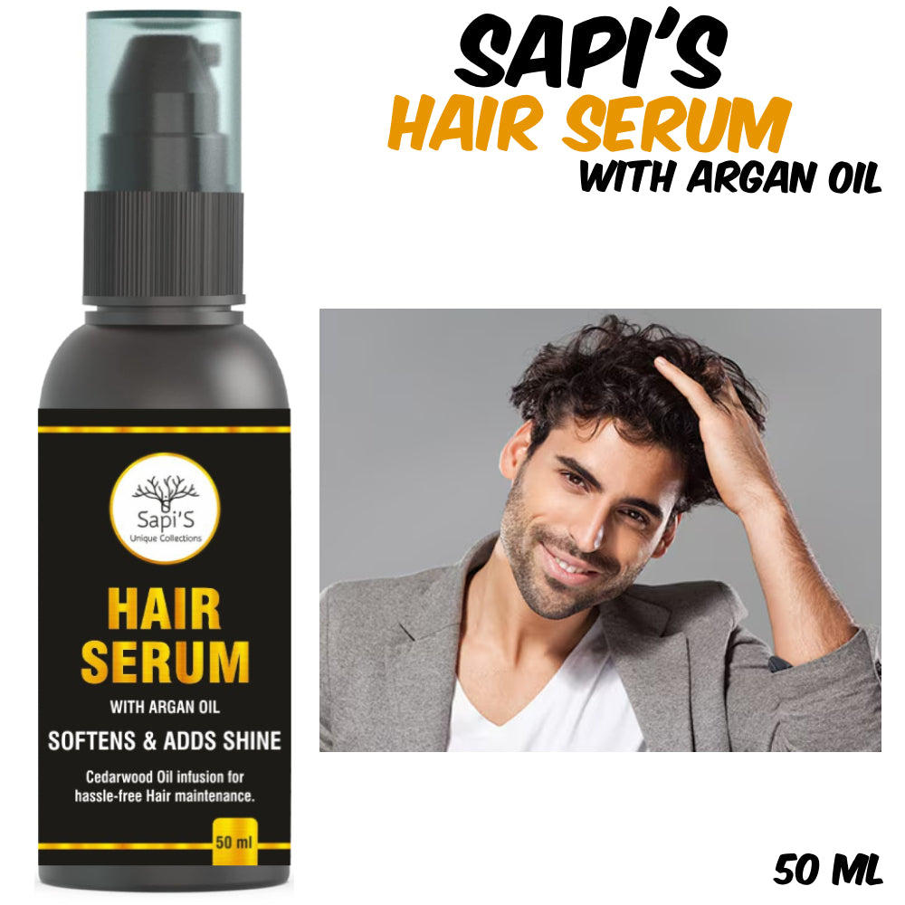 Sapi’S Hair Serum with Argan Oil – Softens, Smooths & Adds Shine (50ml) - Sapi'S Crafterina