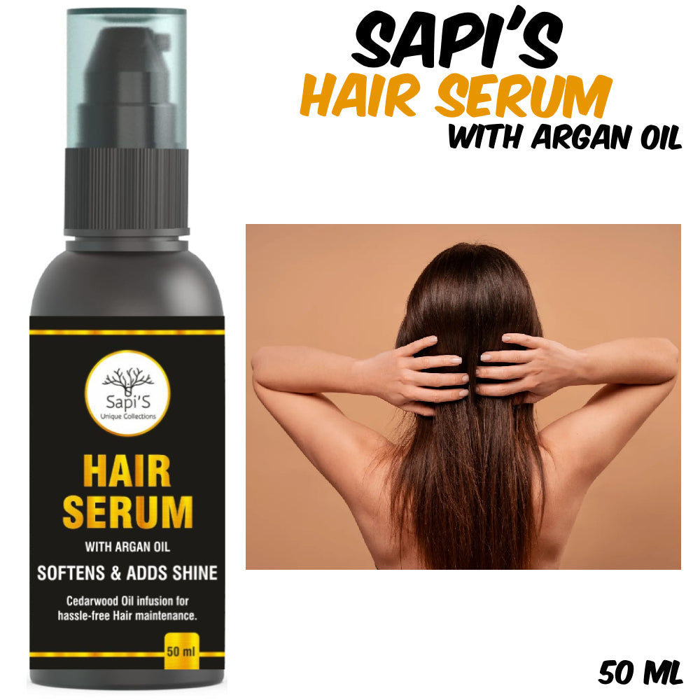 Sapi’S Hair Serum with Argan Oil – Softens, Smooths & Adds Shine (50ml) - Sapi'S Crafterina