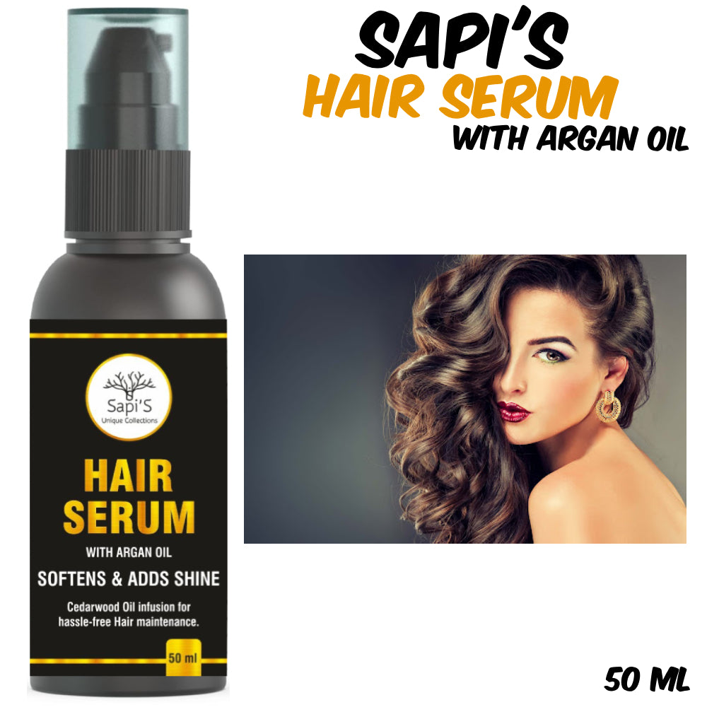 Sapi’S Hair Serum with Argan Oil – Softens, Smooths & Adds Shine (50ml) - Sapi'S Crafterina