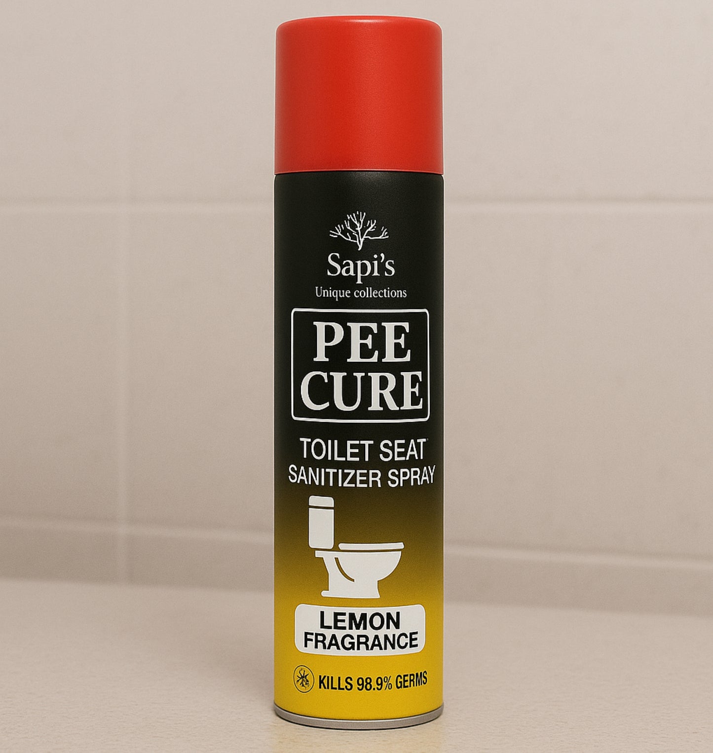 Sapi’S Pee Cure – Toilet Seat Sanitizer Spray | Lemon Fragrance | Kills 99.9% Germs - Sapi'S Crafterina