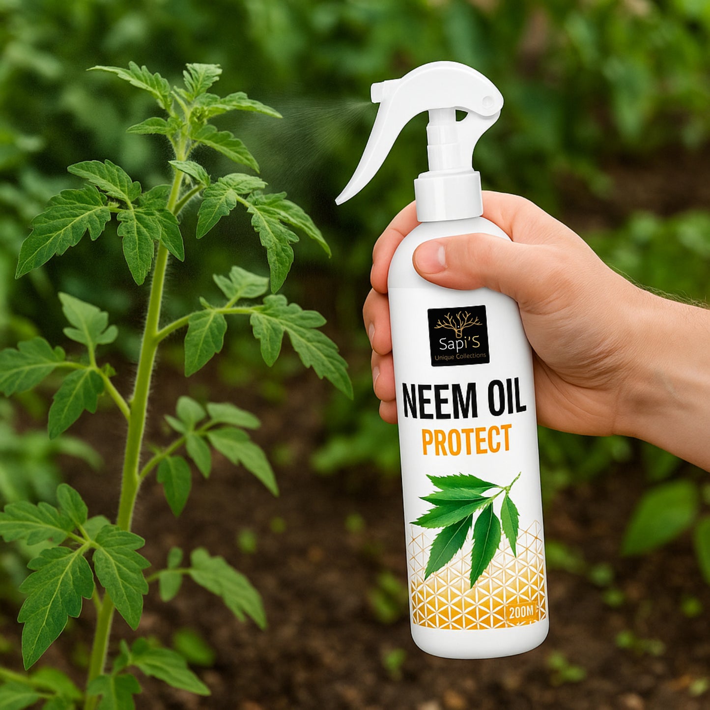 Sapi’S Neem Oil Protect – 200 ml | Natural Garden Pest Control & Plant Care Spray - Sapi'S Crafterina