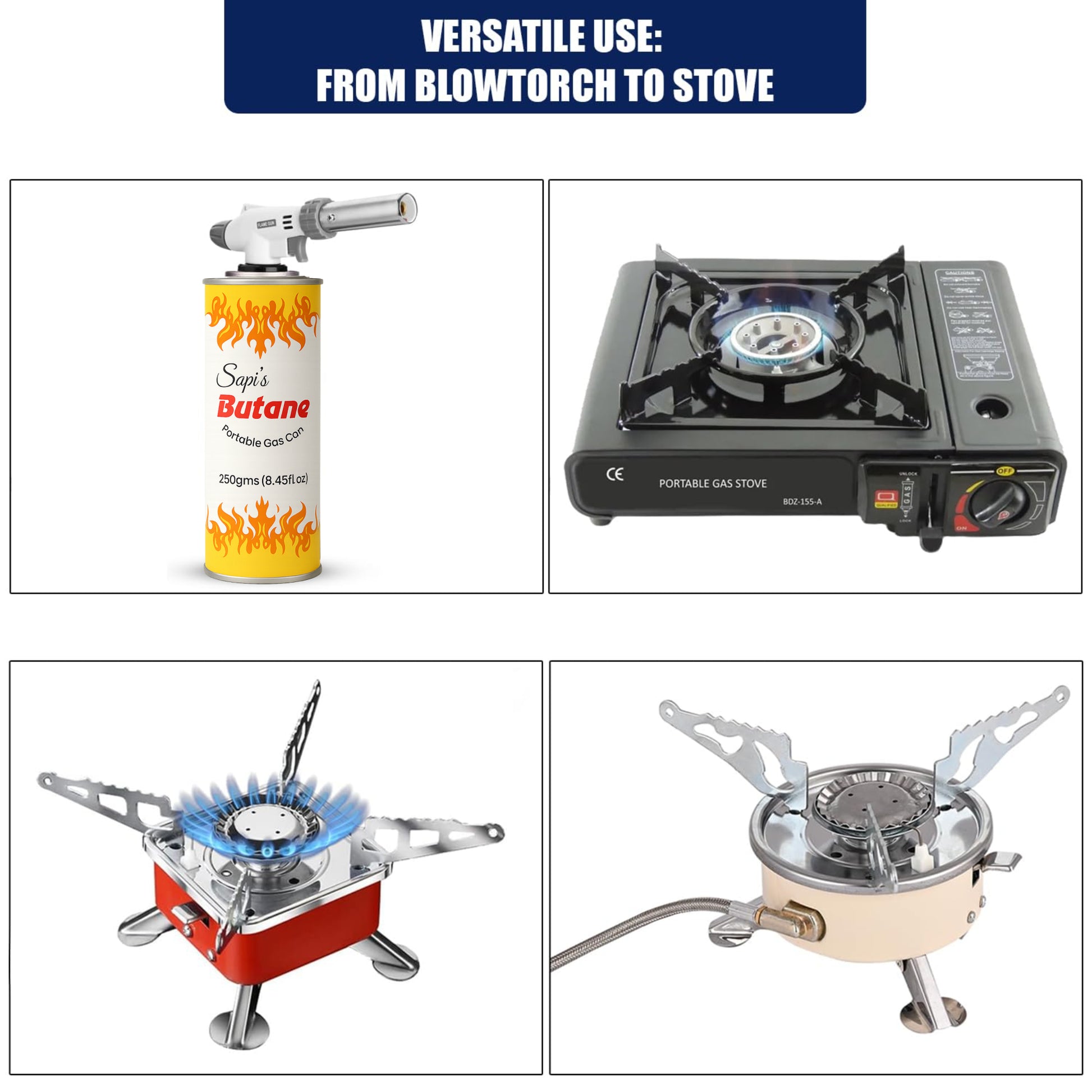 Sapi’S Butane Gas Can – 250 gms | Portable Fuel Cartridge - Sapi'S Crafterina