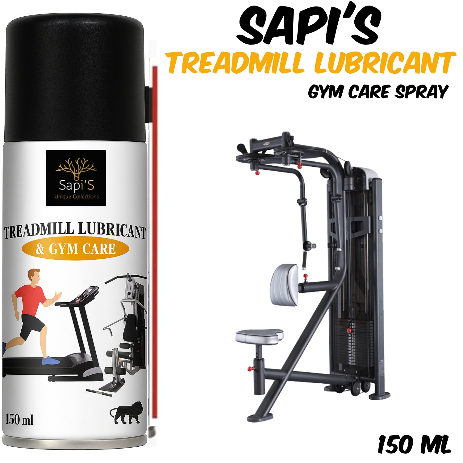 Sapi'S Treadmill Lubricant Spray 150ml – Smooth Belt Care & Complete Gym Equipment Maintenance - Sapi'S Crafterina