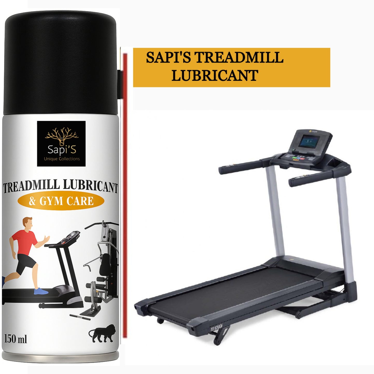 Sapi'S Treadmill Lubricant Spray 150ml – Smooth Belt Care & Complete Gym Equipment Maintenance - Sapi'S Crafterina