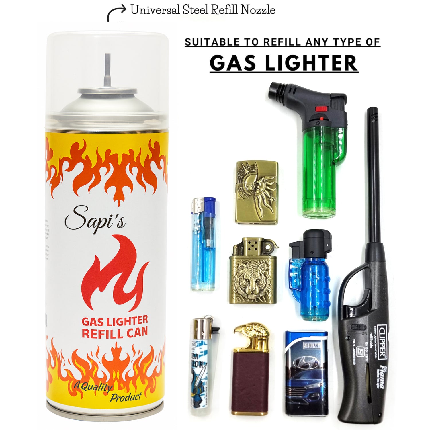 Sapi’s Gas Lighter Refill Can – Premium Butane Fuel for Kitchen & Utility Lighters - Sapi'S Crafterina