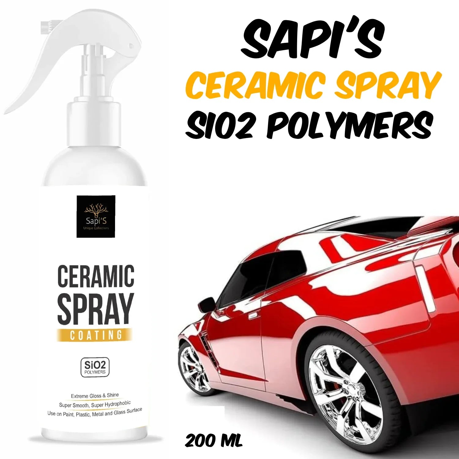 Sapi’S Ceramic Spray Coating – 200 ml | High Gloss & 9H Protection - Sapi'S Crafterina