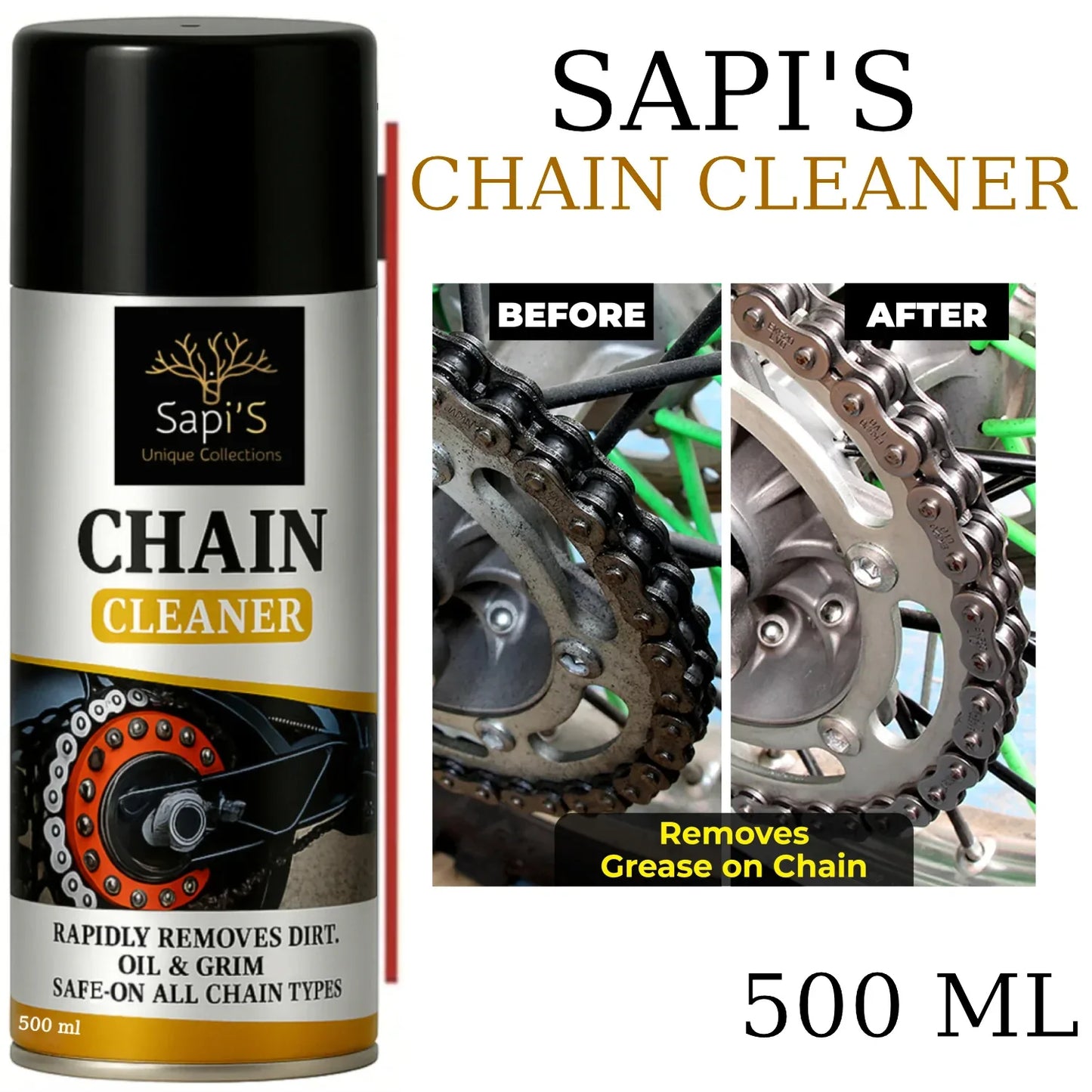 Sapi’S Chain Lubricant – 500 ml | High-Performance Bike Chain Lube - Sapi'S Crafterina