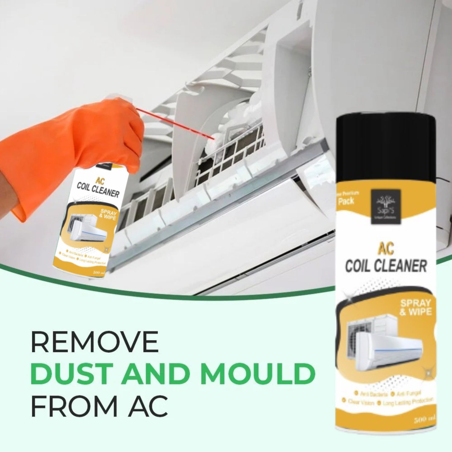 Sapi’s AC Coil Cleaner – 500ml | Deep Clean & Maintain Air Conditioner Efficiency - Sapi'S Crafterina