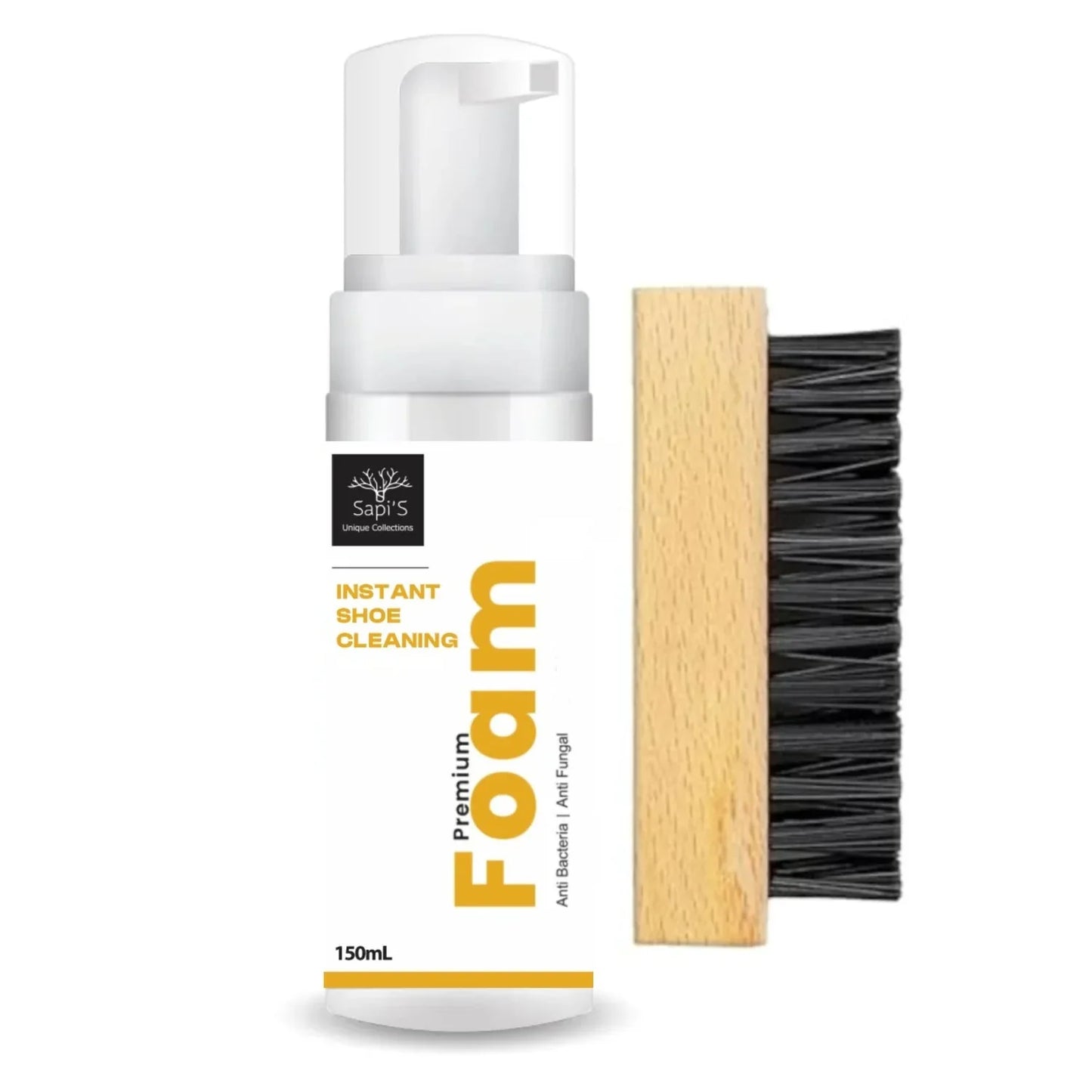 Sapi’S Premium Shoe Cleaning Foam – Instant Sneaker & Shoe Cleaner | Anti-Bacterial & Anti-Fungal | 150mL - Sapi'S Crafterina
