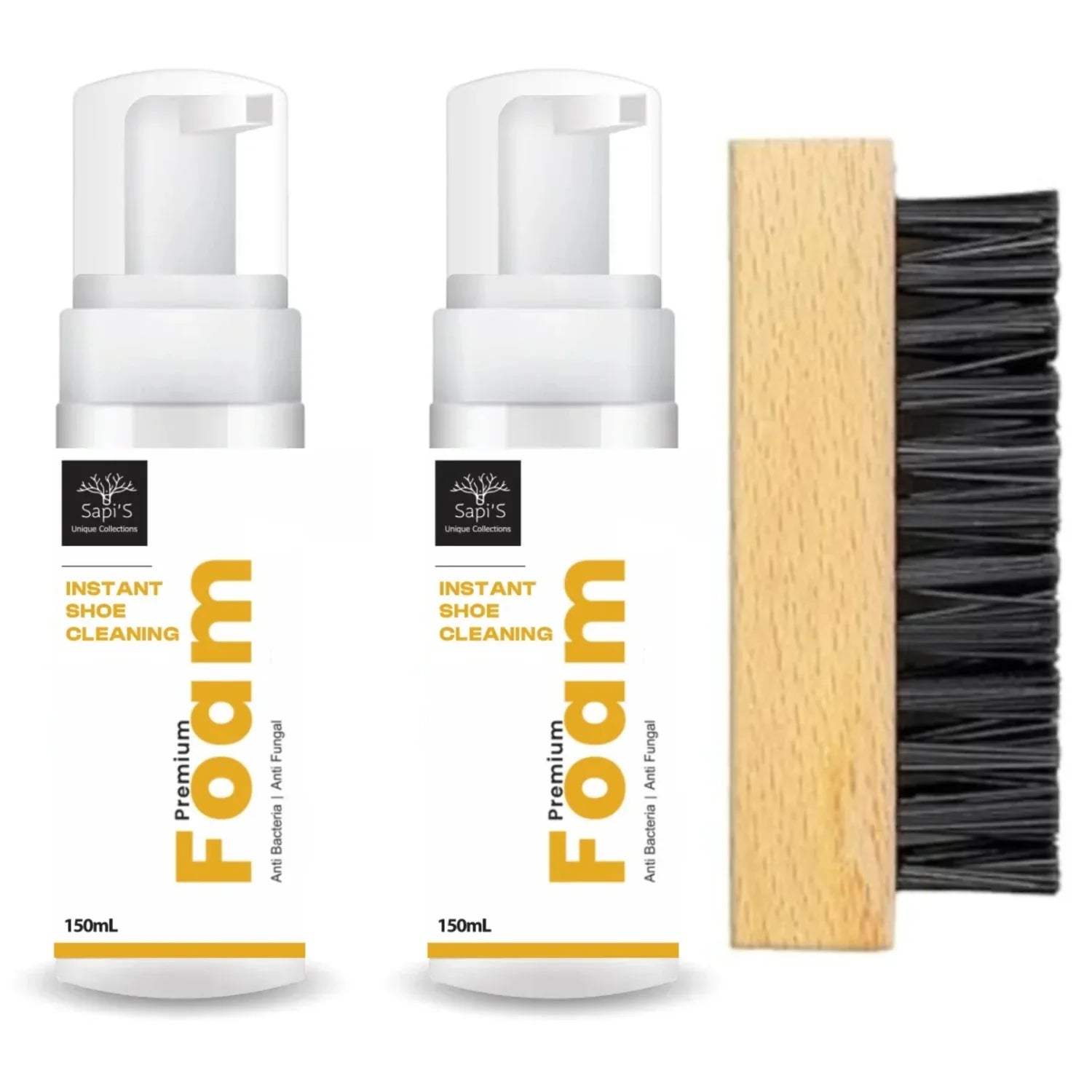 Sapi’S Premium Shoe Cleaning Foam – Instant Sneaker & Shoe Cleaner | Anti-Bacterial & Anti-Fungal | 150mL - Sapi'S Crafterina