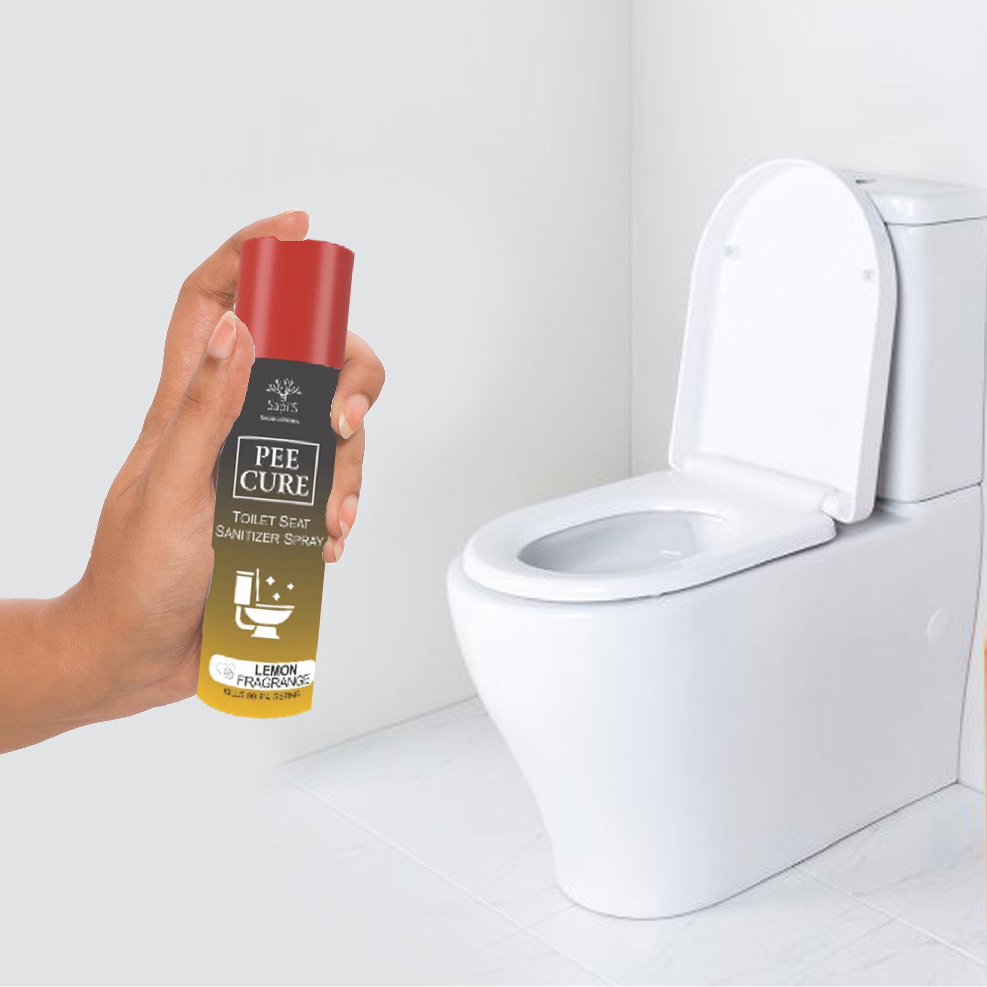Sapi’S Pee Cure – Toilet Seat Sanitizer Spray | Lemon Fragrance | Kills 99.9% Germs - Sapi'S Crafterina